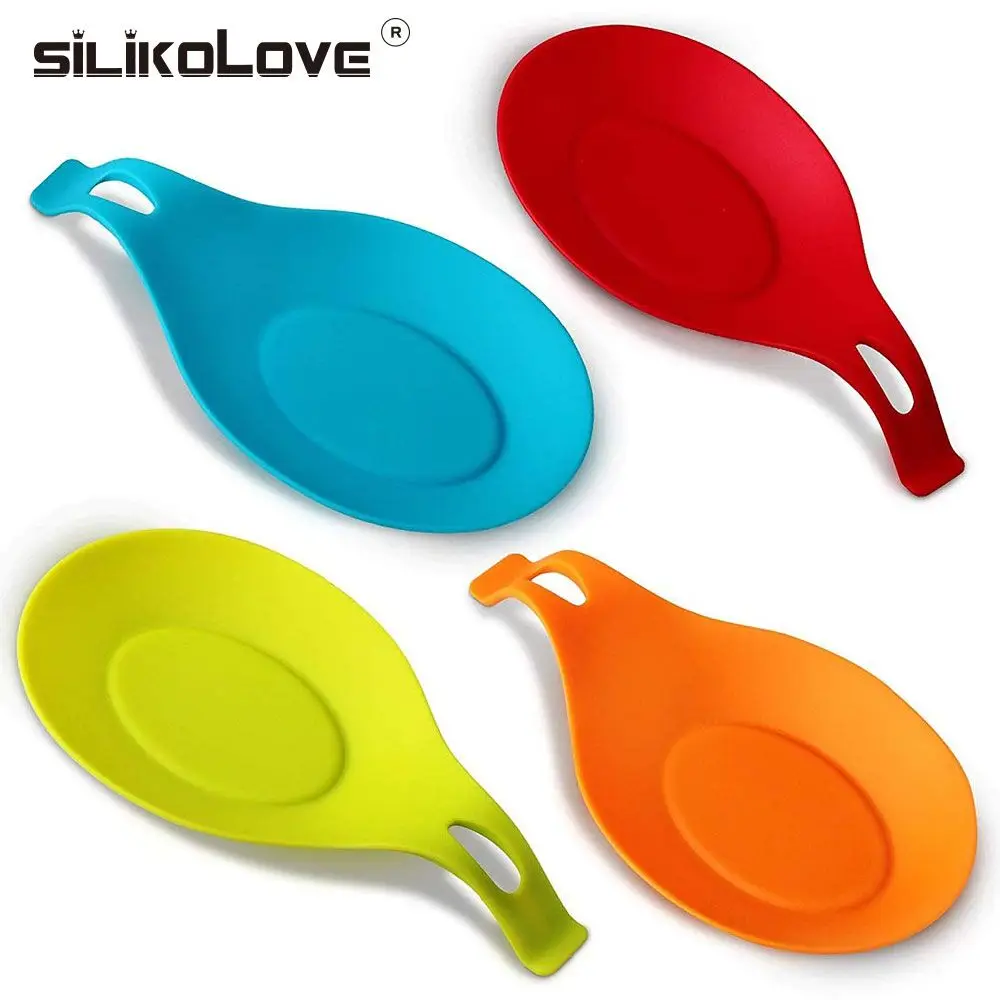 SILIKOLOVE силиконовые ложка изоляции коврики тепла противостоять ложка Pad горшок Отдых Посуда держатель для кухонной лопатки кухня интимные аксессуары