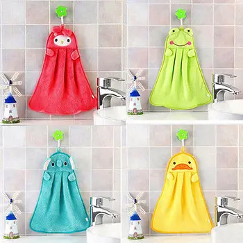 

New Baby Hand Towel Soft Children's Cartoon Animal Hanging Wipe Bath Face Towel