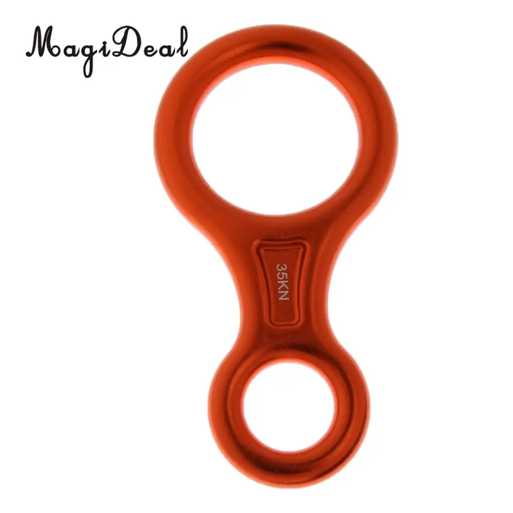 MagiDeal 35KN Figure 8 Shape Descender Rock Climbing Rappel Belay Device 3 Colors for Rappelling Rescue Rock Climbing Caving