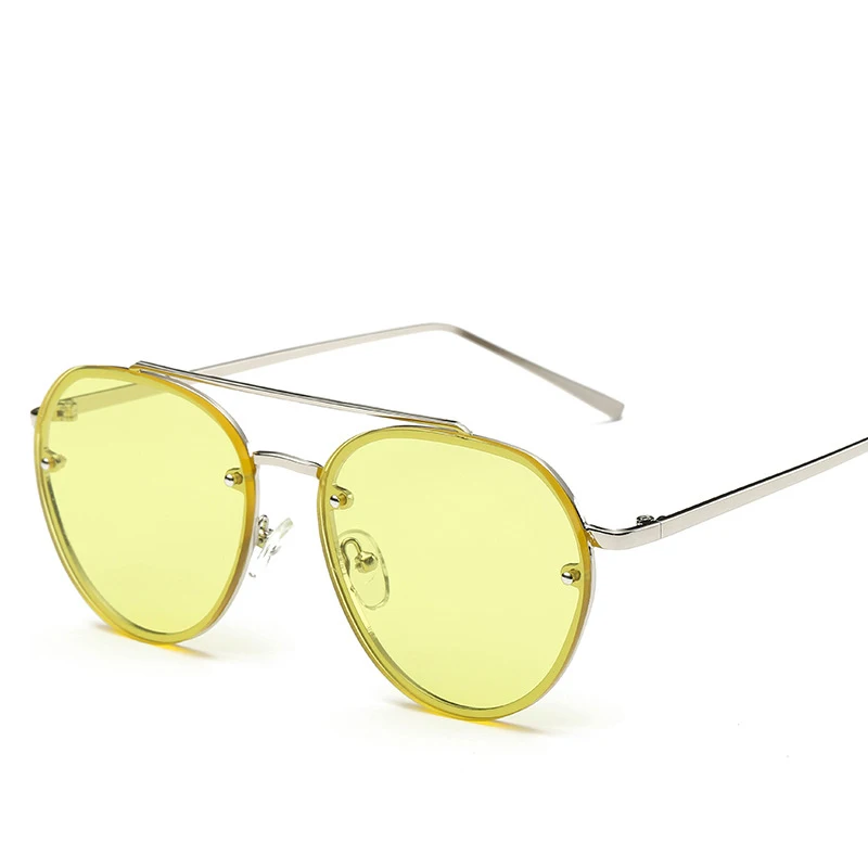 ROYAL GIRL брендовые дизайнерские Круглые Солнцезащитные очки женские Металлические ретро очки женские блестящие тонирующие зеркальные линзы Oculos UV400 SS422