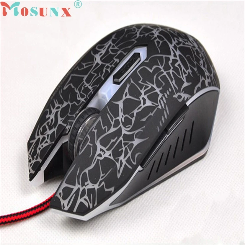 

mosunx Mecall Tech Professional Colorful Backlight 4000DPI Optical Wired Gaming Mouse Mice