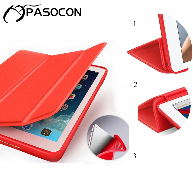Тонкий PU кожа Coque для планшета ipad 2 3 4 кремния мягкая задняя Smart Wake Up Чехол
