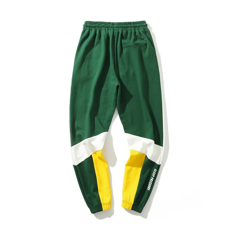 Aolamegs Men Pants Patchwork Color Sweatpants Loose Style Drawstring Elastic Waist Casual Harem Pants High Street 1 Aolamegs Men Pants Patchwork Color Sweatpants Loose Style Drawstring Elastic Waist Casual Harem Pants High Street 3