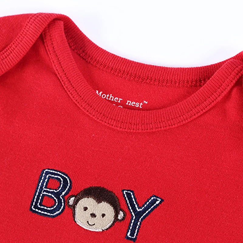 2016 Newly 25 Styles Baby Clothing 0-12 M Romper Mother Nest Red Color Monkey Embroidered Next Boy&Girl Bebes Newborn Clothes (4)