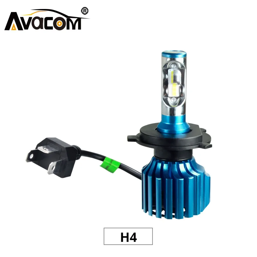 Avacom 2 шт. H4 светодиодный 12 В автомобильная лампа CSP чип авто Hi lo луч 6500K супер белый