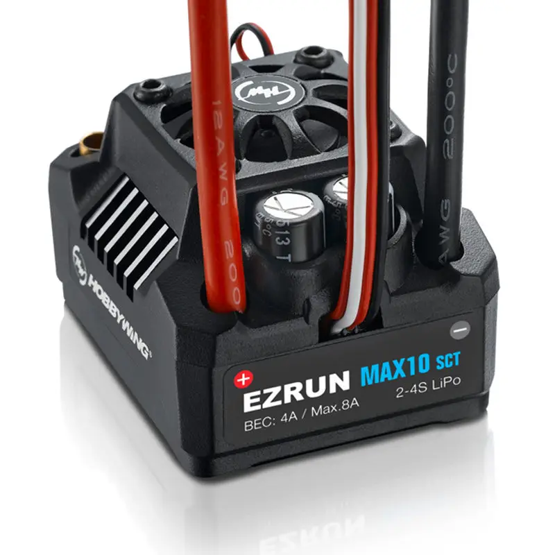 

Hobbywing EzRun MAX10 SCT 30102601 brushless 120A ESC 2-4S for RC 1/10 monster truck electronic speed control