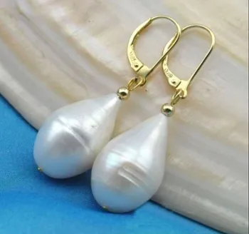 

Exquisite 10-14mm pearl 925 silver Earrings AAA Akoya white natural pearl earring