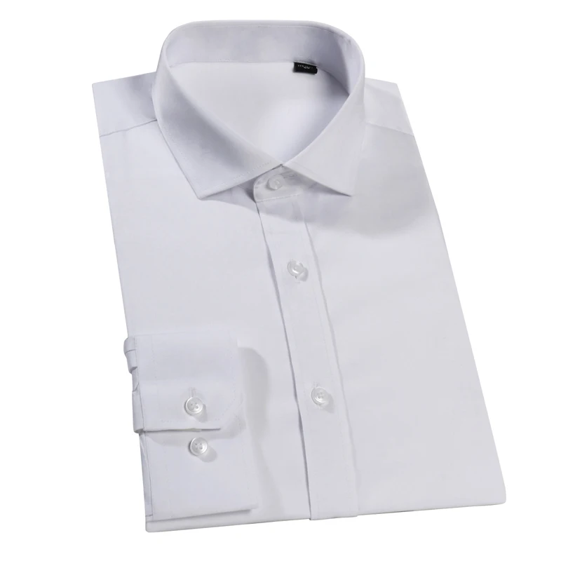 Мужская деловая Повседневная рубашка высокого качества, модная простая Классическая мужская рубашка с длинными рукавами