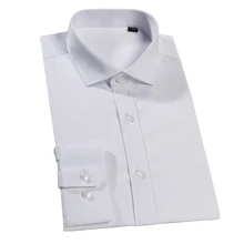 Мужская деловая Повседневная рубашка высокого качества, модная простая Классическая мужская рубашка с длинными рукавами