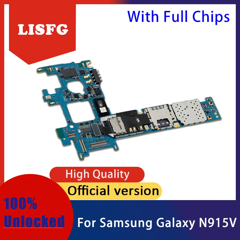 

Original Unlocked Logic Main board For Samsung Galaxy Note Edge N915V Motherboard Logic circuit boards With Android System