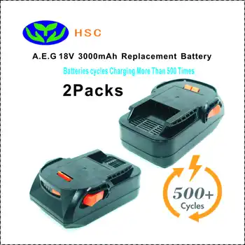 

2PCS 3000mAh 18650 battery pack AEG18D Li-ion Battery 18V Replacement AEG L1830R B1820R B1830R L1815R Original Battery pack 18V