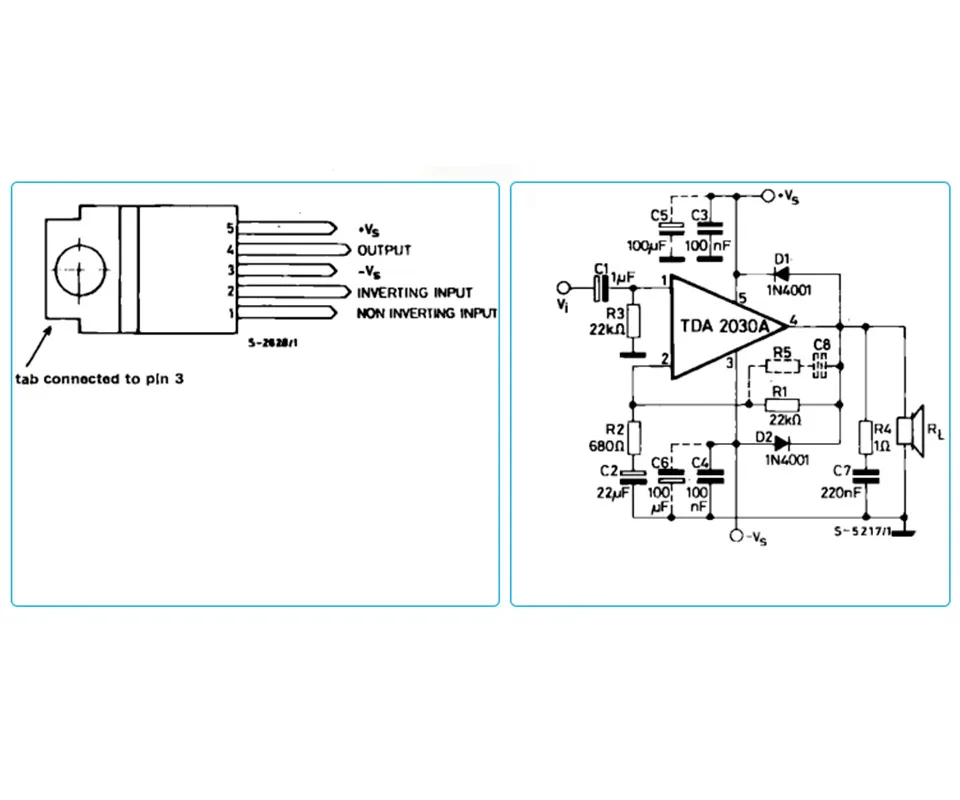 Tda2030a схема усилителя с двухполярным питанием