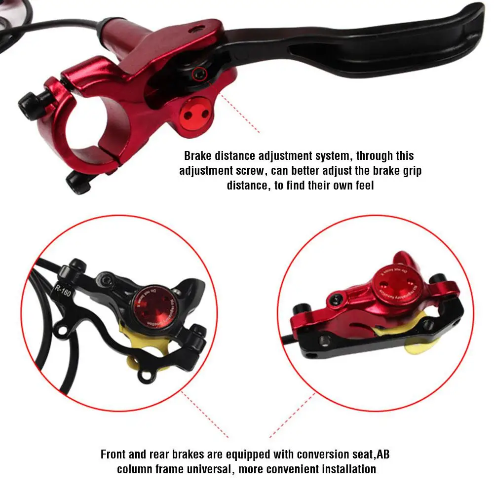 Горный велосипед тормоза велосипед гидравлический дисковый тормоз набор Алюминиевый сплав Передний Задний дисковый тормоз набор зажим обновление для MTB дорожный Велоспорт
