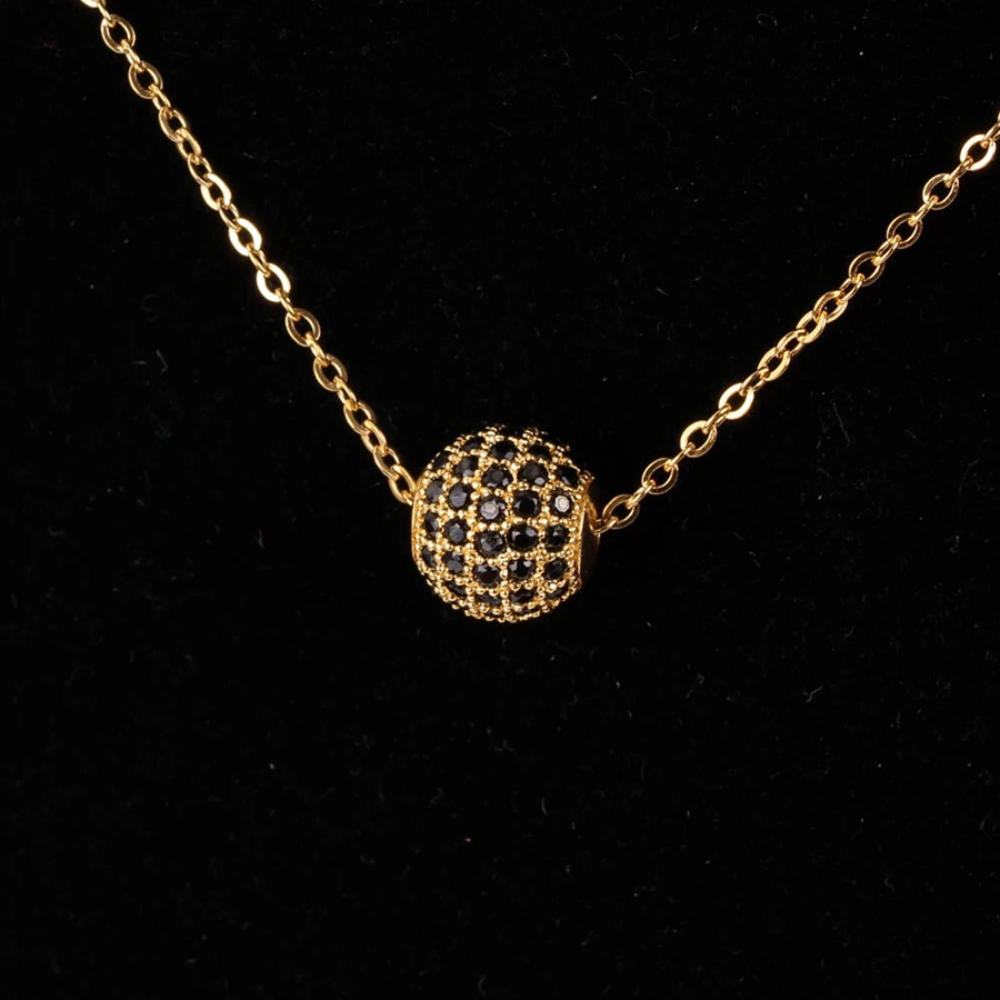 

Trendy Crystal Choker Necklace Women Micro-inlaid Zircon Ball Necklaces & Pendants Female Friendship Wedding Bijoux Gift
