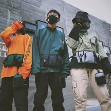 Модная поясная сумка, поясная сумка, мужская сумка в стиле хип-хоп, тактическая нагрудная сумка для мужчин, уличная функциональная посылка, сумка-бум