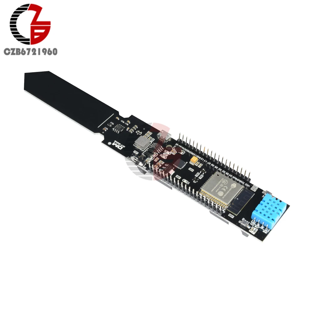 

ESP32 REV1 WiFi & Bluetooth DHT11 Soil Temperature and Humidity Sensor Detection Module With 18650 Lithium Battery Holder
