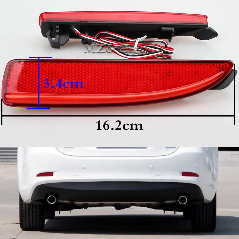 LED Rear Bumper Reflector Brake Stop Light for Mazda 6 Atenza For Mazda 2 DY for