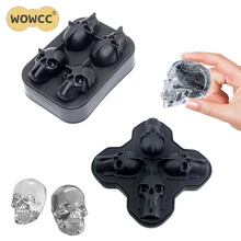 1 шт. 3D Череп Ice Cube Mold Maker Кухня силиконовые шоколад лоток Cake Candy плесень бар вечерние Прохладный Вино Виски инструменты для мороженого