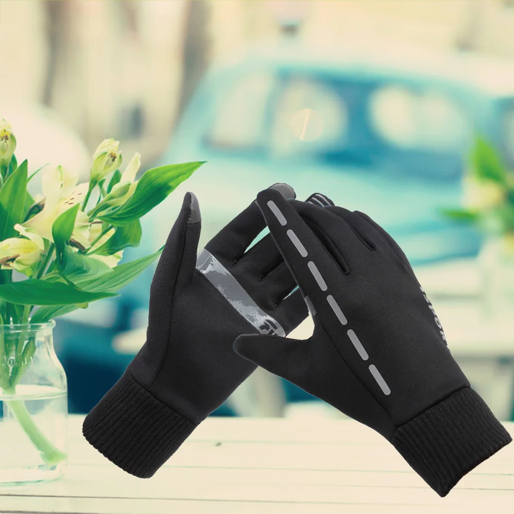Спортивные перчатки для бега для мужчин и женщин Grab Velvet Thin перчатки-отражатели для верховой езды путешествия противоскользящие сенсорный экран на открытом воздухе зимой
