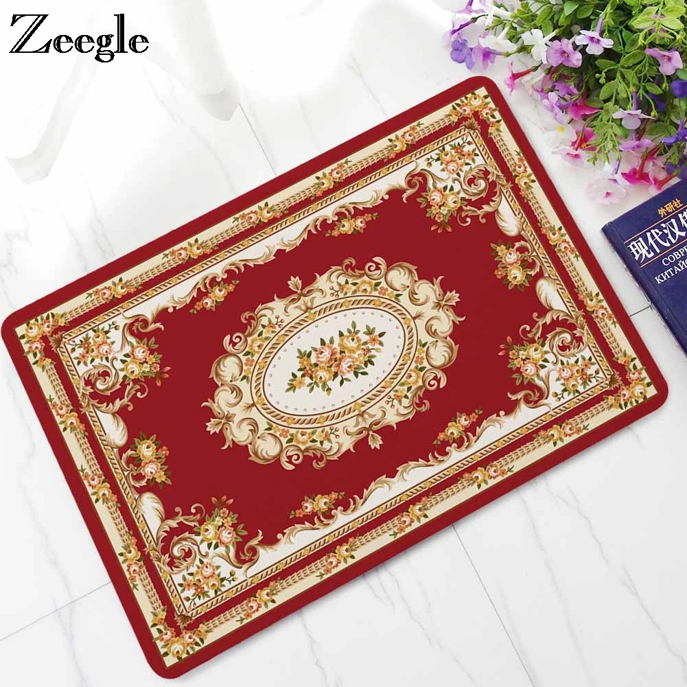 Zeegle Nordic Style Door Mat Entrance Carpet Non-slip Area Rug For Living Room Bedroom Carpet Bathroom Floor Mat Kitchen Rug