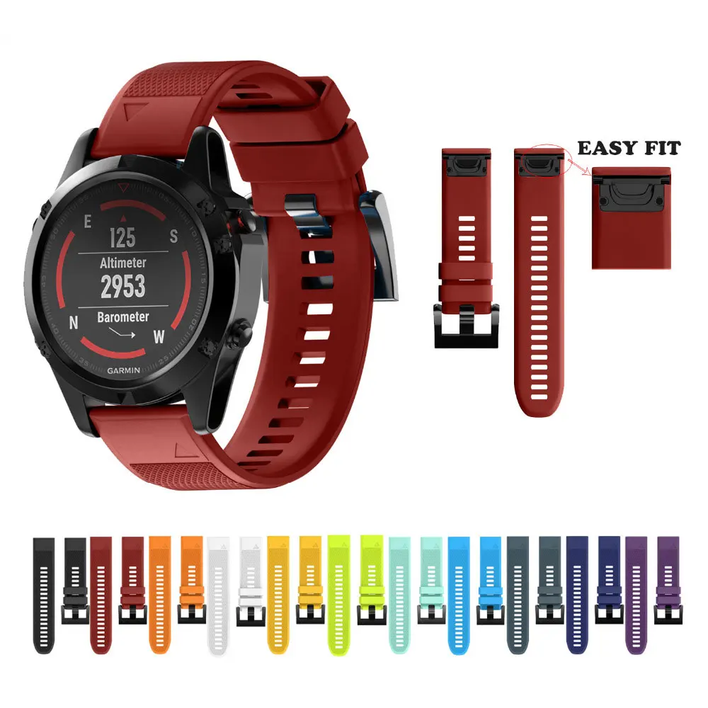 

Silicone Watch band for Garmin Fenix 3/Forerunner 935/3 HR/5/5S strap Replacement rubber bracelet wrist Belt Smartwatch bands