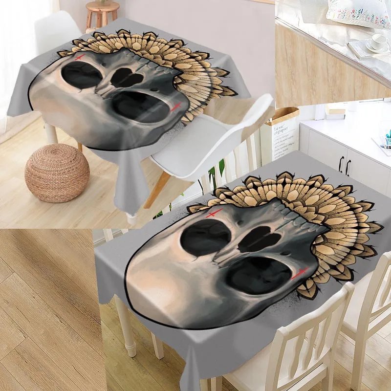 مخصص الجمجمة الجدول غطاء الطباعة للماء مفرش المائدة أكثر حجم مفارش المائدة المطبخ الزفاف فندق الديكور مخصص الجمجمة الجدول غطاء الطباعة للماء مفرش المائدة أكثر حجم مفارش المائدة المطبخ الزفاف فندق الديكور