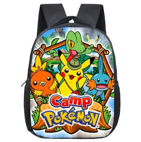 Аниме Покемон рюкзак Pocket Monster школьная сумка Ash Ketchum/Pikachu школьные рюкзаки для девочек и мальчиков детская сумка для книг - Цвет: photo color