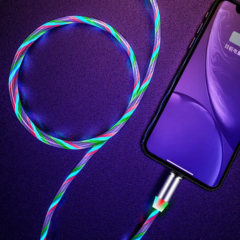 الملونة غاسل المغناطيسي نوع C المصغّر usb كابل شحن سريع دبوس-8 كابل نقل بيانات ل Xiaomi هواوي ل فون X XS سامسونج