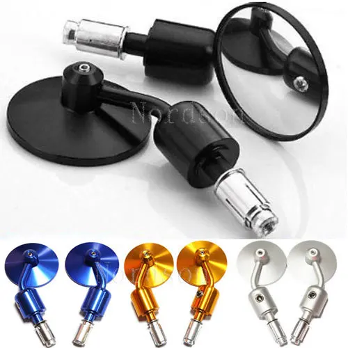 4 Color 7/8"handle Bar End Mirrors For Yamaha Suzuki Ducati Bmw Buell Ktm Dual Sport Dirt Bikes