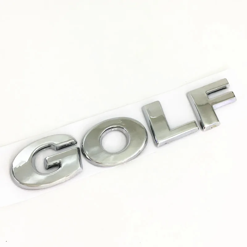 Silver GOLF Серебристый или Черный ABS автомобильный Стайлинг буквы багажник покрытые слова наклейка значок эмблема наклейка авто аксессуары для гольфа авто - Название цвета: Silver GOLF