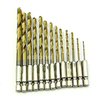 

New 13pc Hex Shank Quick change Cobalt Drill Bit Set Multi Bits