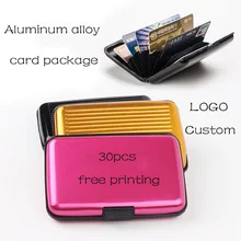 На заказ свадебные подарки держатель для карт водонепроницаемый металлический держатель для карт пакет для хранения кредитных карт Органайзер Лазерная Гравировка Логотип