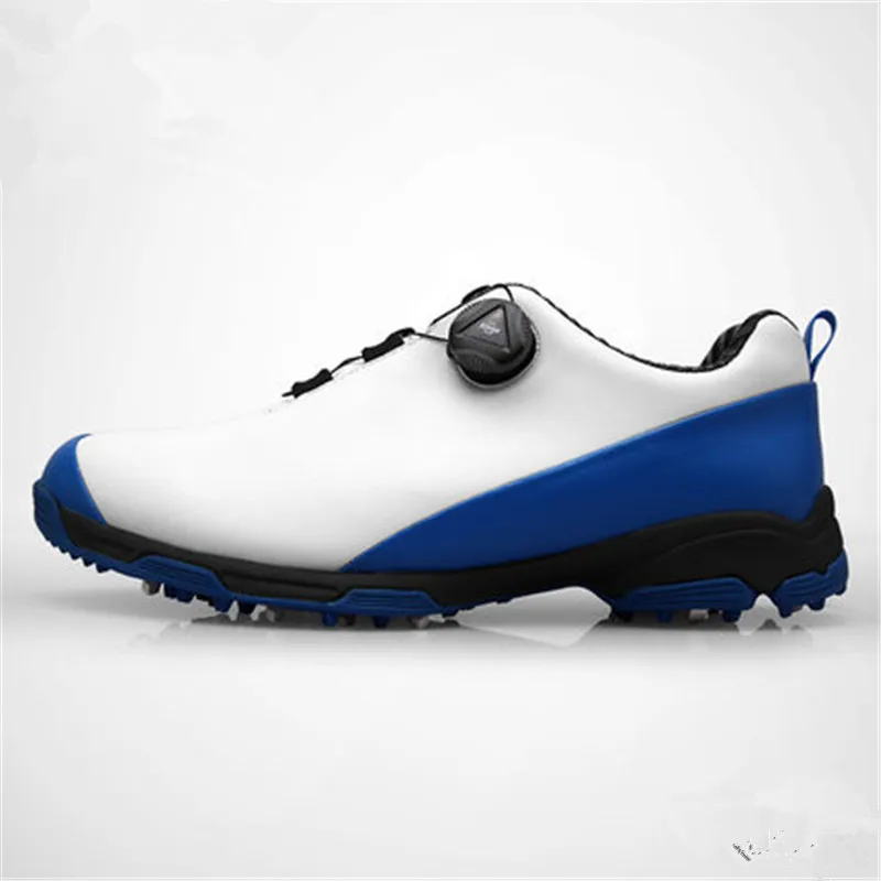 Клюшки для гольфа латексные рекламные резиновые средние(b, m) взрыв! Pgm обувь мужская водонепроницаемая Спортивная двойная запатентованная вращающаяся пряжка - Цвет: Синий