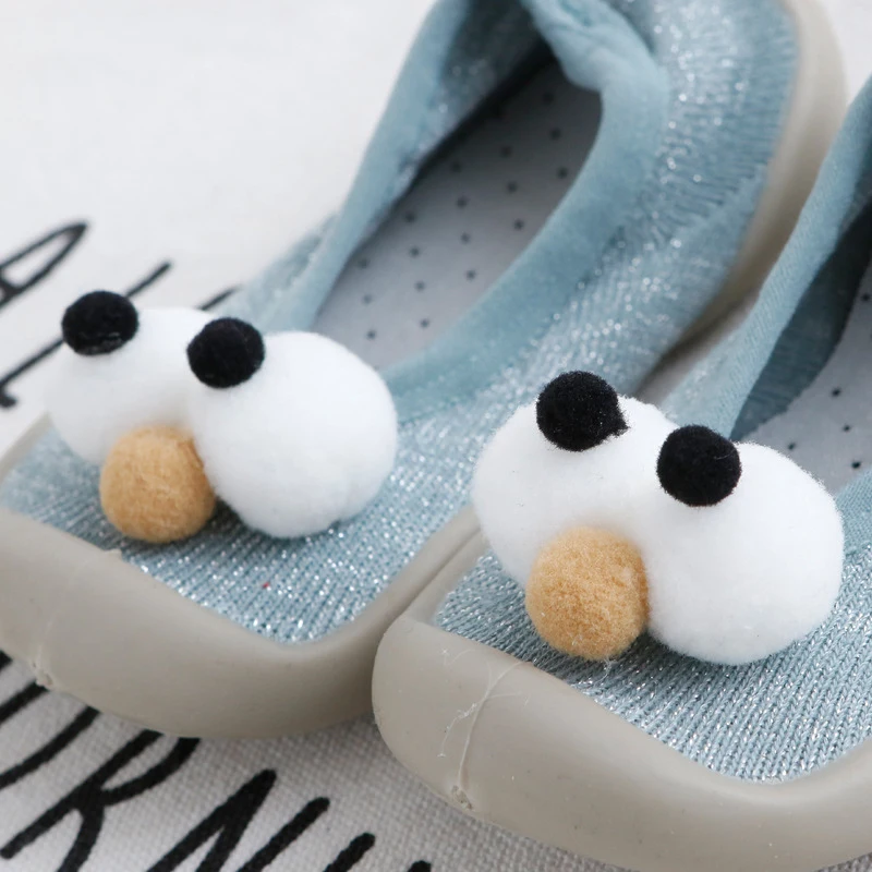 dkDaKanl Autumn and Winter Baby Short Socks With Cute 3D Big Eye Socks Non Slip Newborn Toddler Shoes Indoors Children Sock