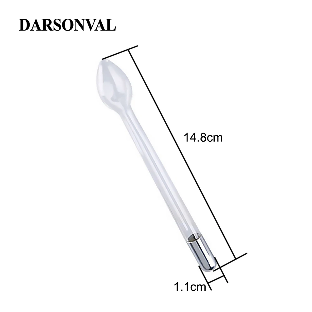 Дарсонваль 1 шт. высокочастотный лицевой язык стеклянный трубчатый электрод для массажера сменный фиолетовый светильник фиолетовый Уход за лицом