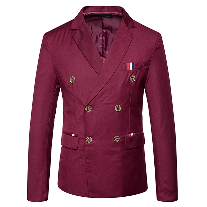 Мужской двубортный костюм облегающий однотонный на осень/зиму 2019|casual suit men|fit