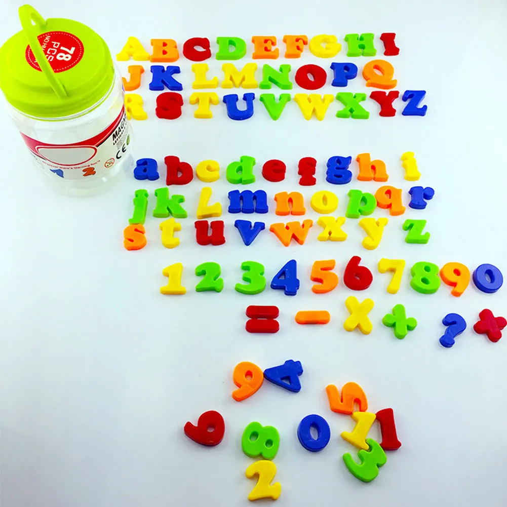 

78PCS Magnetic Letters Numbers Alphabet Magnets Educational Toy Set