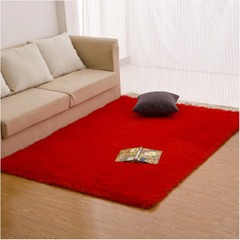 1 шт Многоцветный коврик для ванной комнаты коврик для гостиной дверной проем большой Твердый Мягкий замшевый коврик для ванной Коврик Противоскользящий коврик - Цвет: Красный