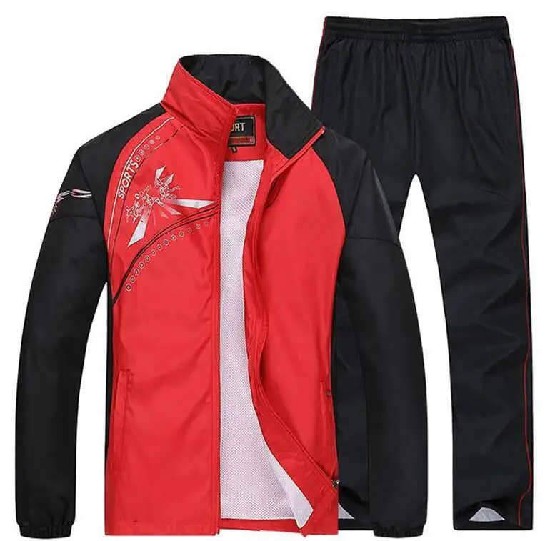 Жутко и boror бренд wo Для мужчин спортивной набор костюмы толстовки и кофты Спортивные Костюм Для мужчин куртка+ Брюки для девочек одежда Размер M~ 5XL - Цвет: women red