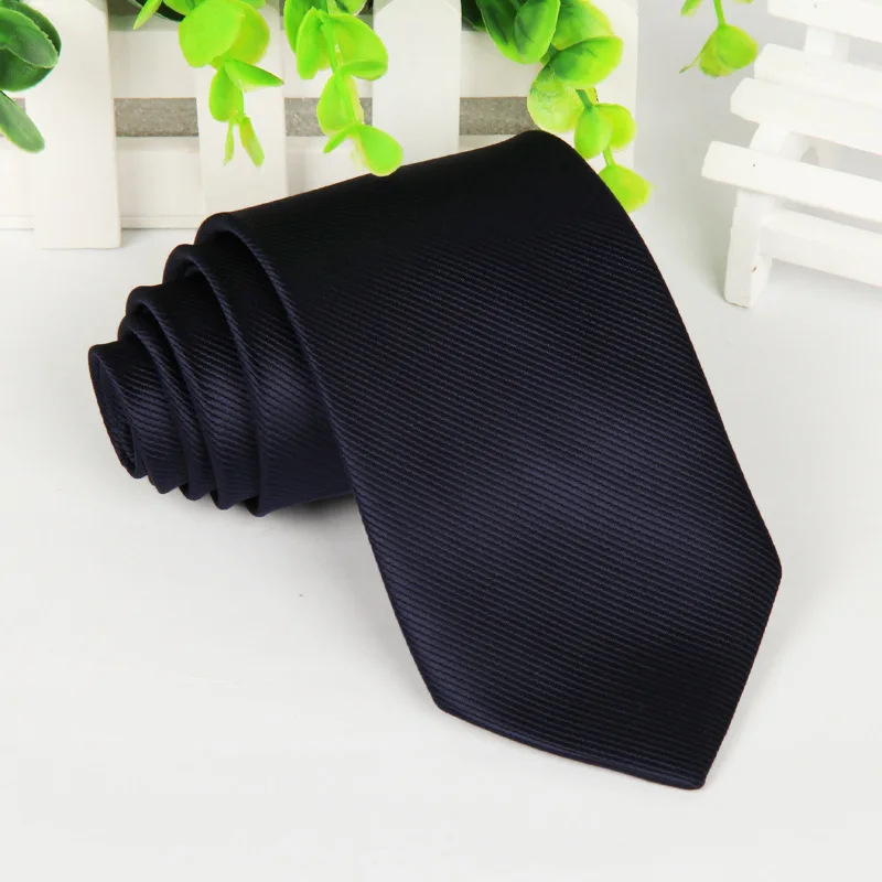 Navy blue 20 стиль бренд шелк шеи галстук для мужчин сплошной черный 8 см тонкий формальные социальный событие зеленый свадьба платье галстуки мужской красный - Цвет: Navy blue