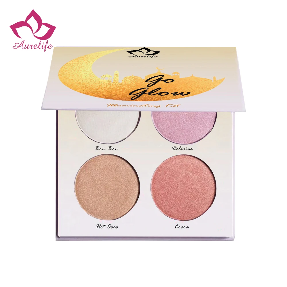

Aurelife Brand Makeup Golden Contour Glow kit Brightening Bronzer and Highlighter Face powder Makeup Eyeshadow Pallete