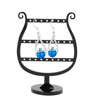 

JAVRICK Jewelry Organizer Stand Black Acrylic Earring Holder Pesentoir Fashion Earrings Display Rack Etagere jewelry display