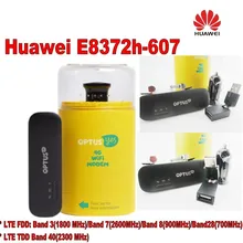 Разблокированный HUAWEI E8372H-607 150 Мбит/с 4G LTE 12 В маршрутизатор Wi-Fi для автомобиля плюс 2 шт антенна и usb адаптер, автомобильное зарядное устройство