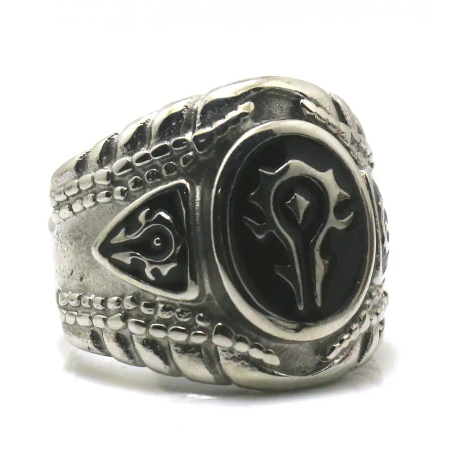 Кольцо World of Warcraft из нержавеющей стали 316L размер от 7 до 15|world warcraft ring|316l stainless steelsize