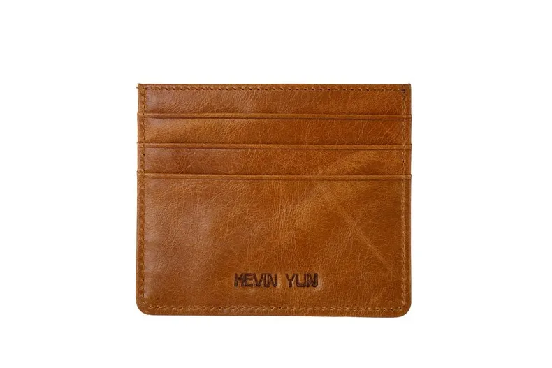 KEVIN YUN Designer Brand Vintage Men Card Holder Wallet Genuine Leather Mini Pocket Credit ID Card Case KEVIN YUN Designer Brand Vintage Men Card Holder Wallet Genuine Leather Mini Pocket Credit ID Card Case