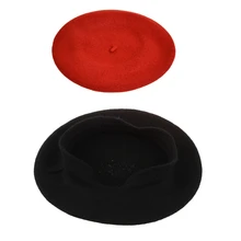 Унисекс Мужчины Женщины Зима плед мешковатые бини вязать крючком Лыжная шляпа Slouch cap-красный и дамы шерсть микс французская шляпа берет теплый Win