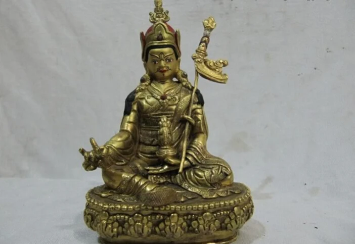 USPS to USA S2797 Tibet temple 100% Pure Bronze 24K master Buddha Statue (B0328) | Дом и сад