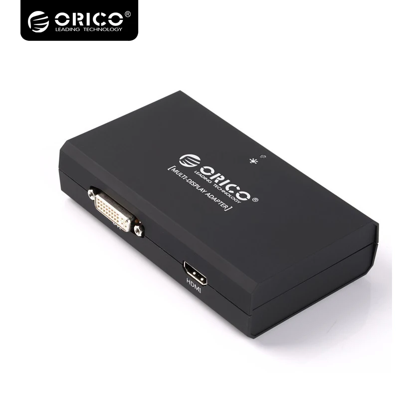 

ORICO Super Speed 5Gbps USB3.0 to DVI/HDMI External Monitor Converter Connector Controller Support 6 Screen -Black DHU3A-BK
