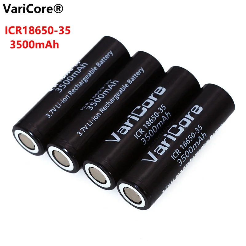 1-6 шт VariCore ICR 18650-35 3500mAh аккумуляторная батарея 3,7 V Высокая емкость для фонарика ues