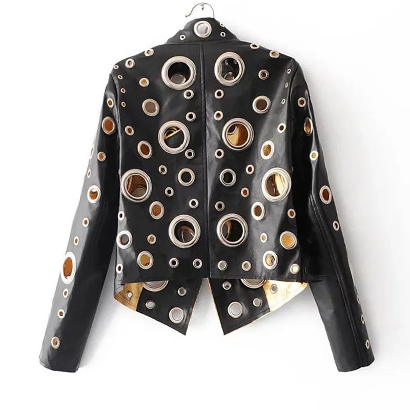 مثير المرأة 2018 شتاء جديد الكورية أزياء شخصية البرية موقف طوق الجوف ضوء بو أسود طويل الأكمام النساء سترة مثير المرأة 2018 شتاء جديد الكورية أزياء شخصية البرية موقف طوق الجوف ضوء بو أسود طويل الأكمام النساء سترة